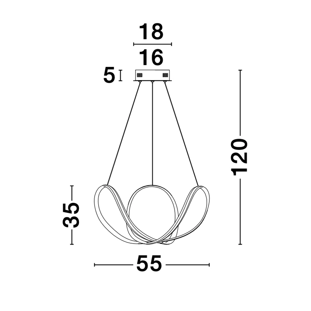 Design pendant lamp Apus black Ø 55cm Lyora 5212017419798