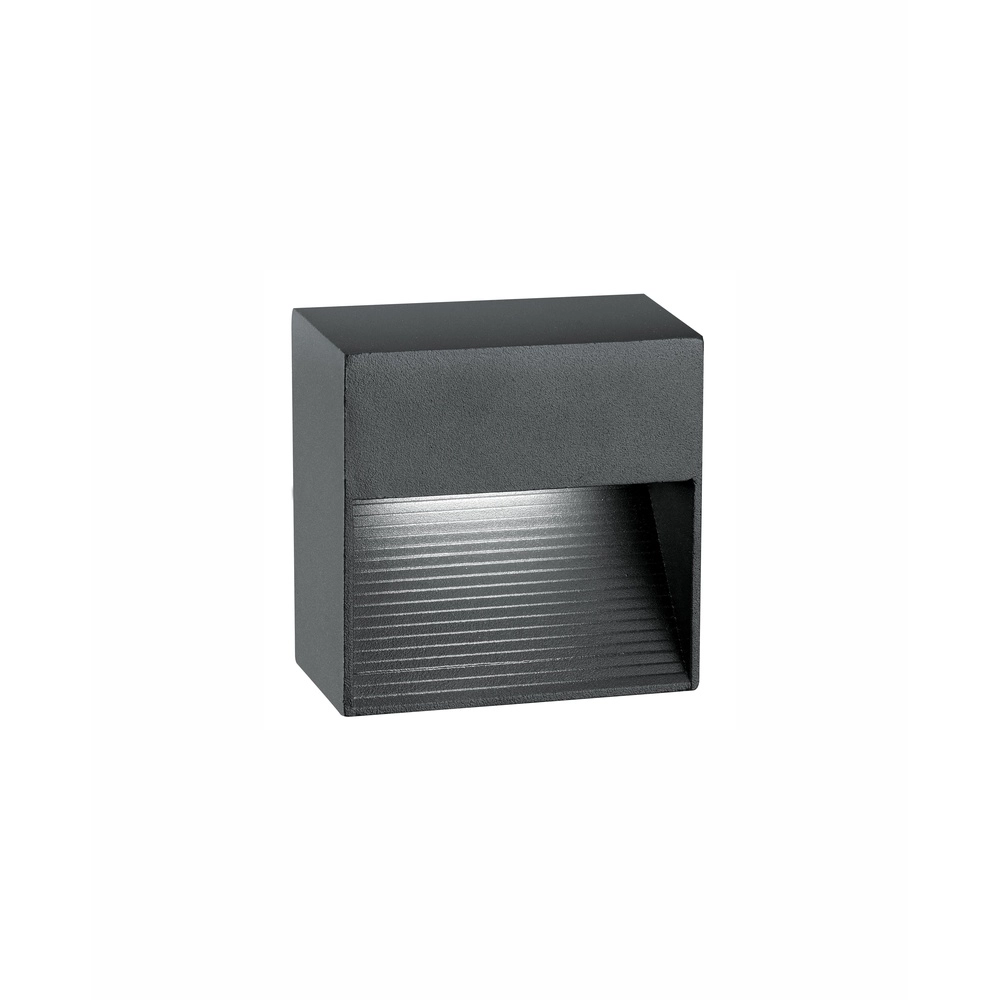 Square wall lamp Krypton 8.5cm grey