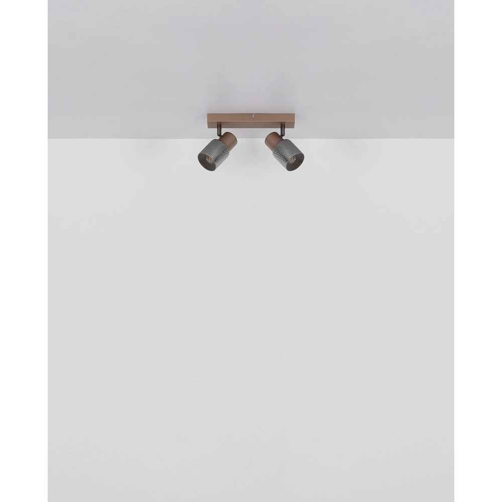 Ceiling lamp Satella 2-light coffee brown Globo 9007371474561