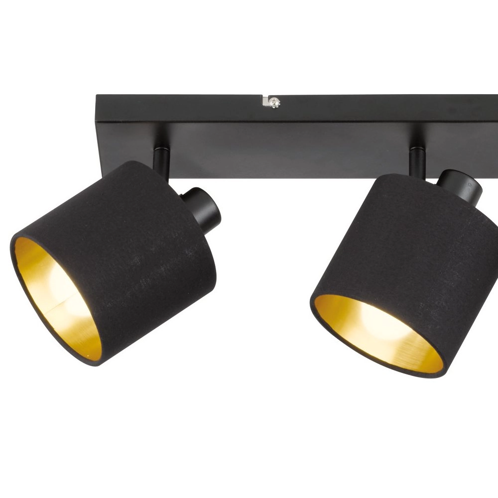 Ceiling spot Tommy 4-light black with gold Trio 4017807388985