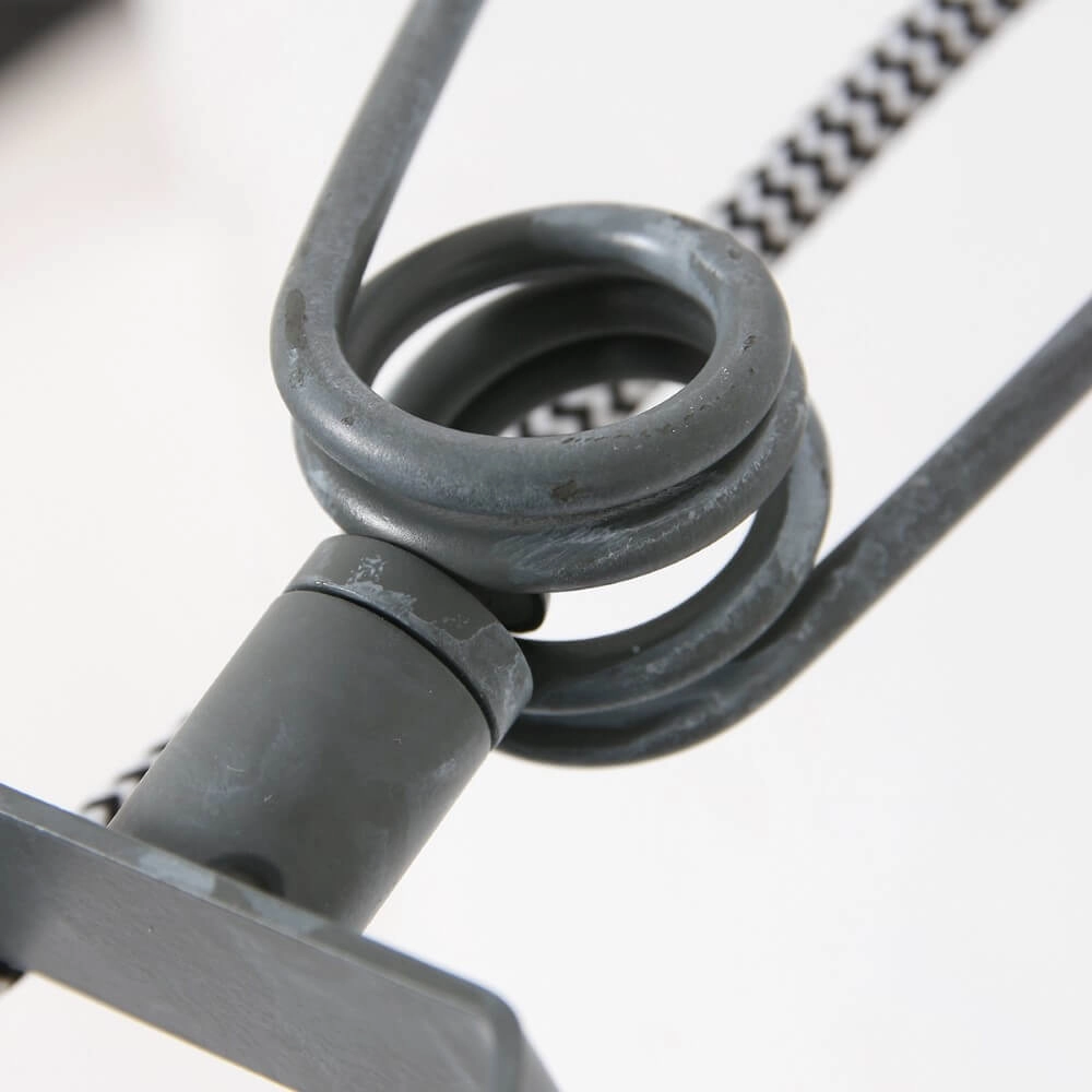 Clamp spot Gearwood zinc grey with wood Steinhauer 8712746133776