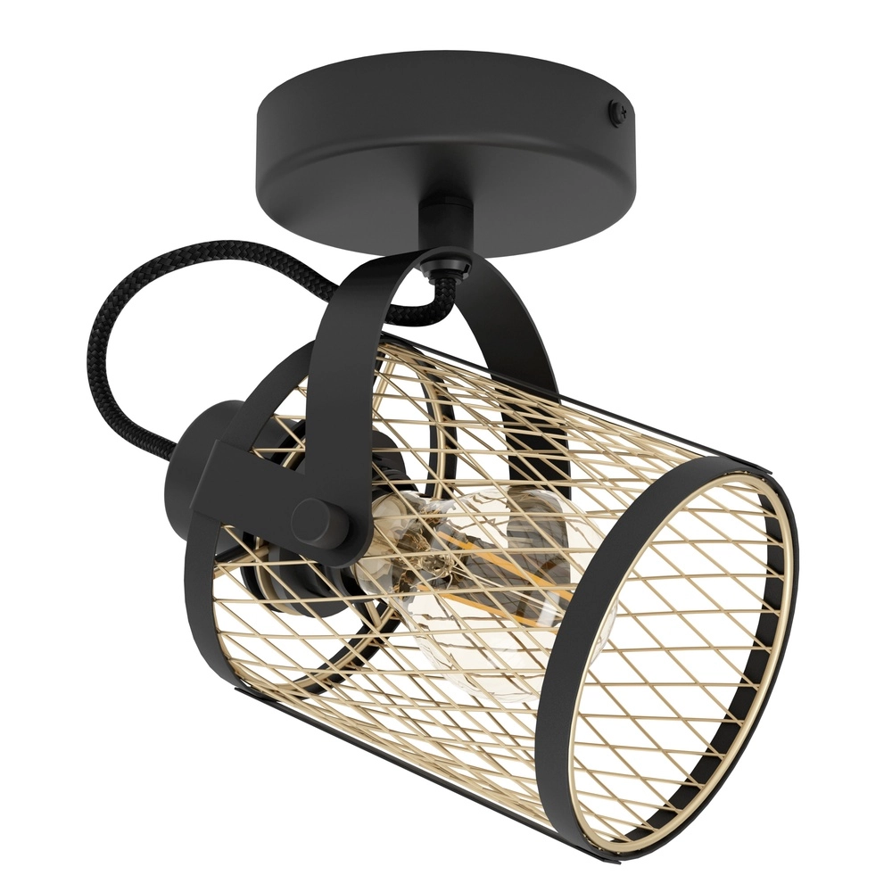 Wall light Dellow black - E27 - tiltable