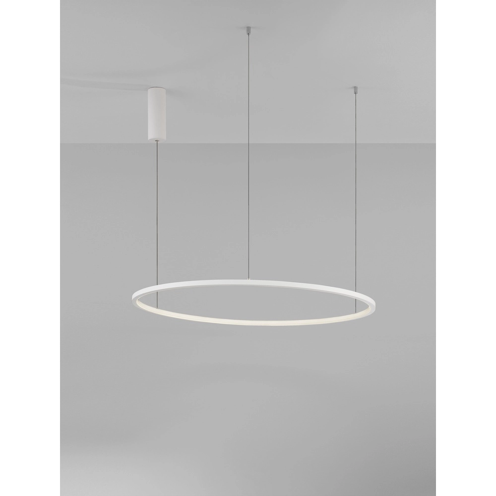 Round pendant lamp Tarquin white Ø 80cm