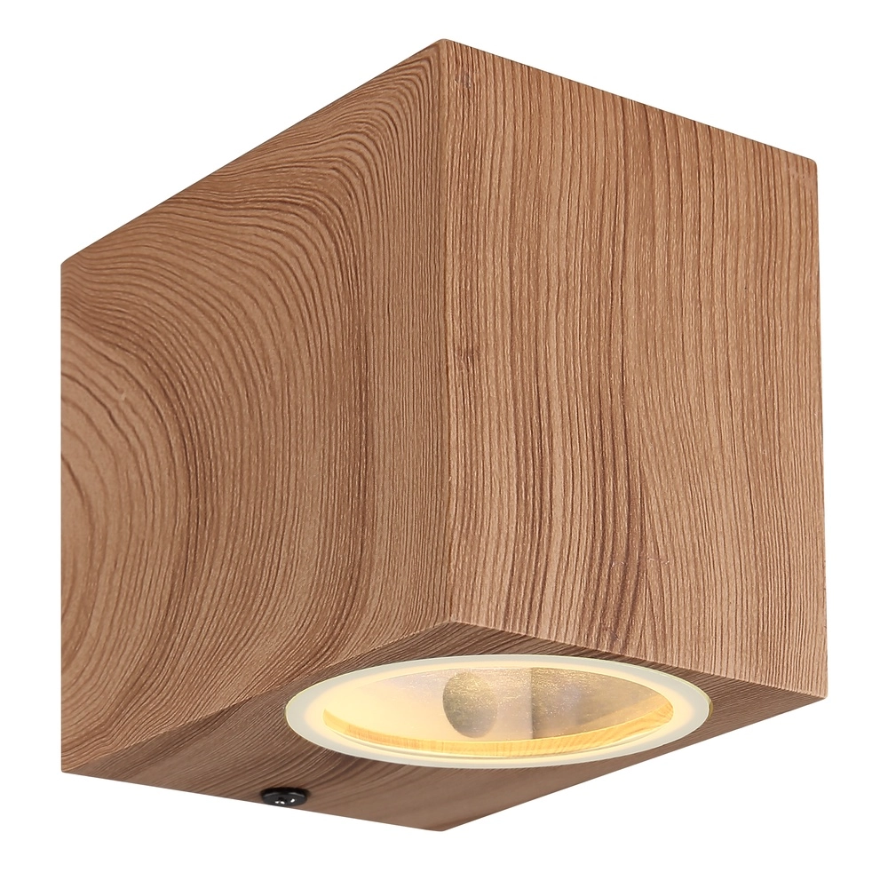 Sleek surface-mounted spot Veronika Down Wood