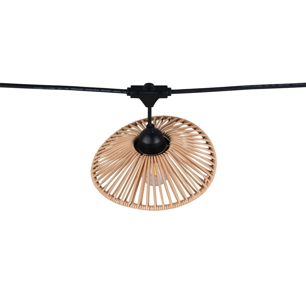 String lights Chain black with brown 600cm Trio 4017807697612
