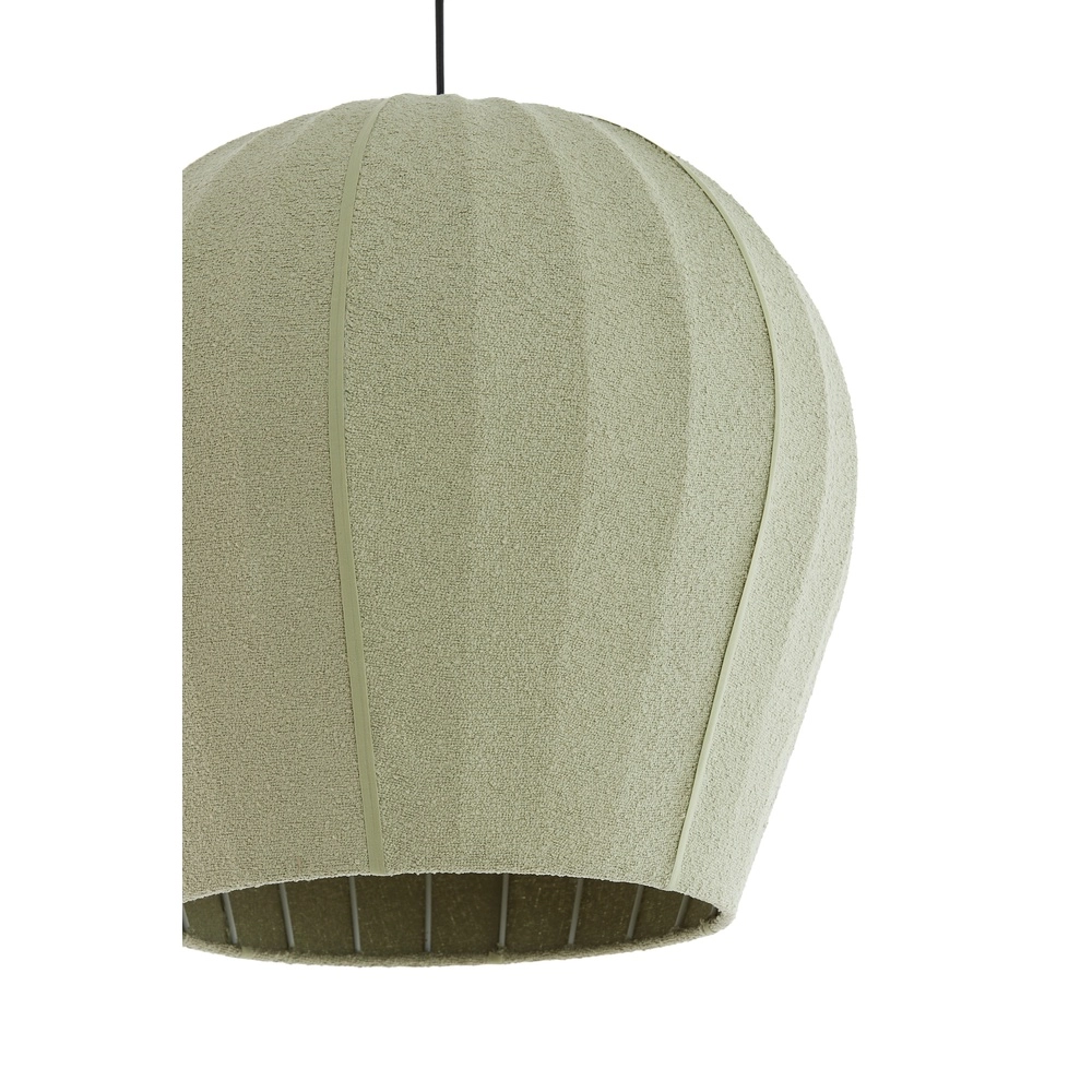 Bouclé pendant lamp Zagori Ø 35cm - mint green Light & Living 8717807793043