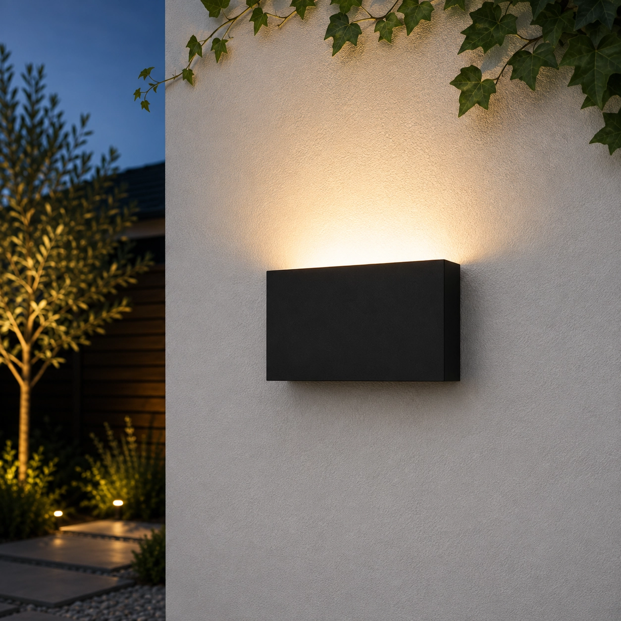 Sleek wall lamp Box black
