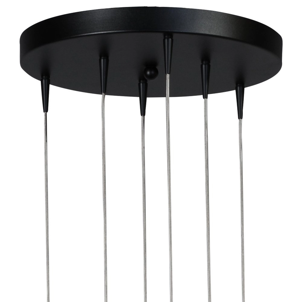 Black loft hanging lamp Flute 6-light design cylinders Masterlight 8718121209500