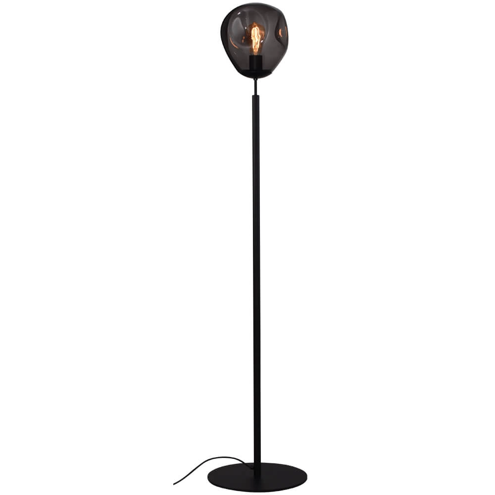 Floor lamp Lava Ø 24cm smoke glass