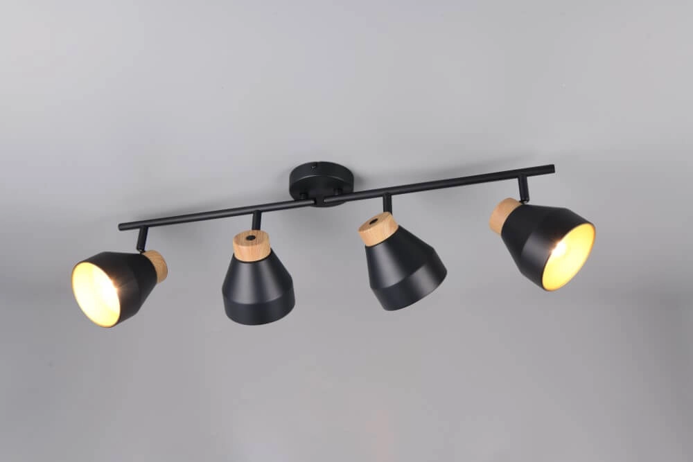 Design ceiling lamp 4-light Valentin black Trio 4017807637434