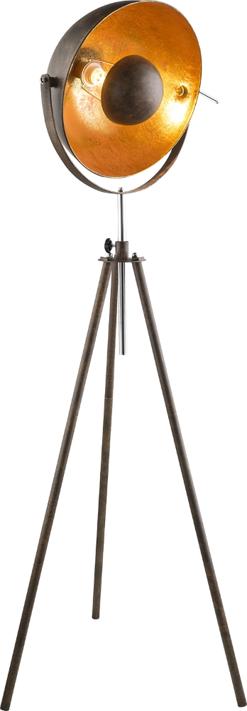 Tripod floor lamp Xirena I rust brown