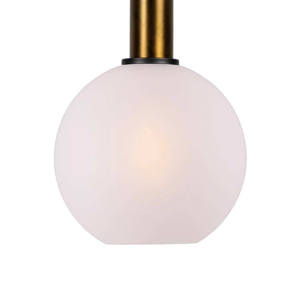 Hanging lamp Ø 20cm Bella 2 Antique brass with matt white glass Masterlight 8718121334127
