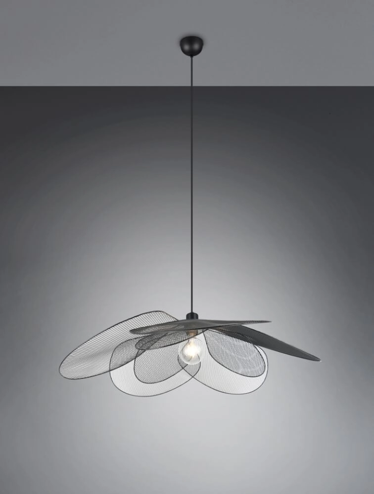 Large bohemian pendant lamp Fleure Ø 87cm black Trio 4017807637731