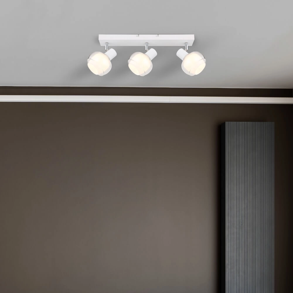 White ceiling lamp Tokki 3-light Globo 9007371449040