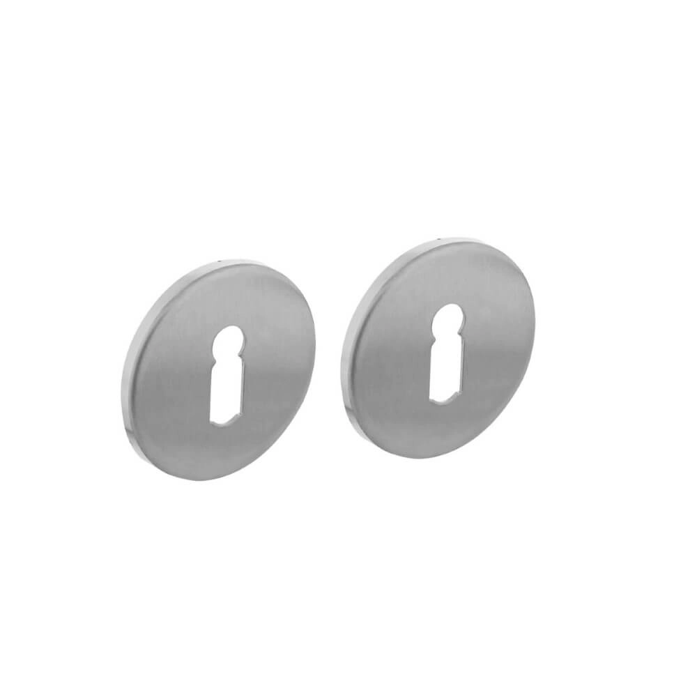 Set of 2 key rosettes Tira Stainless steel Ø 53mm