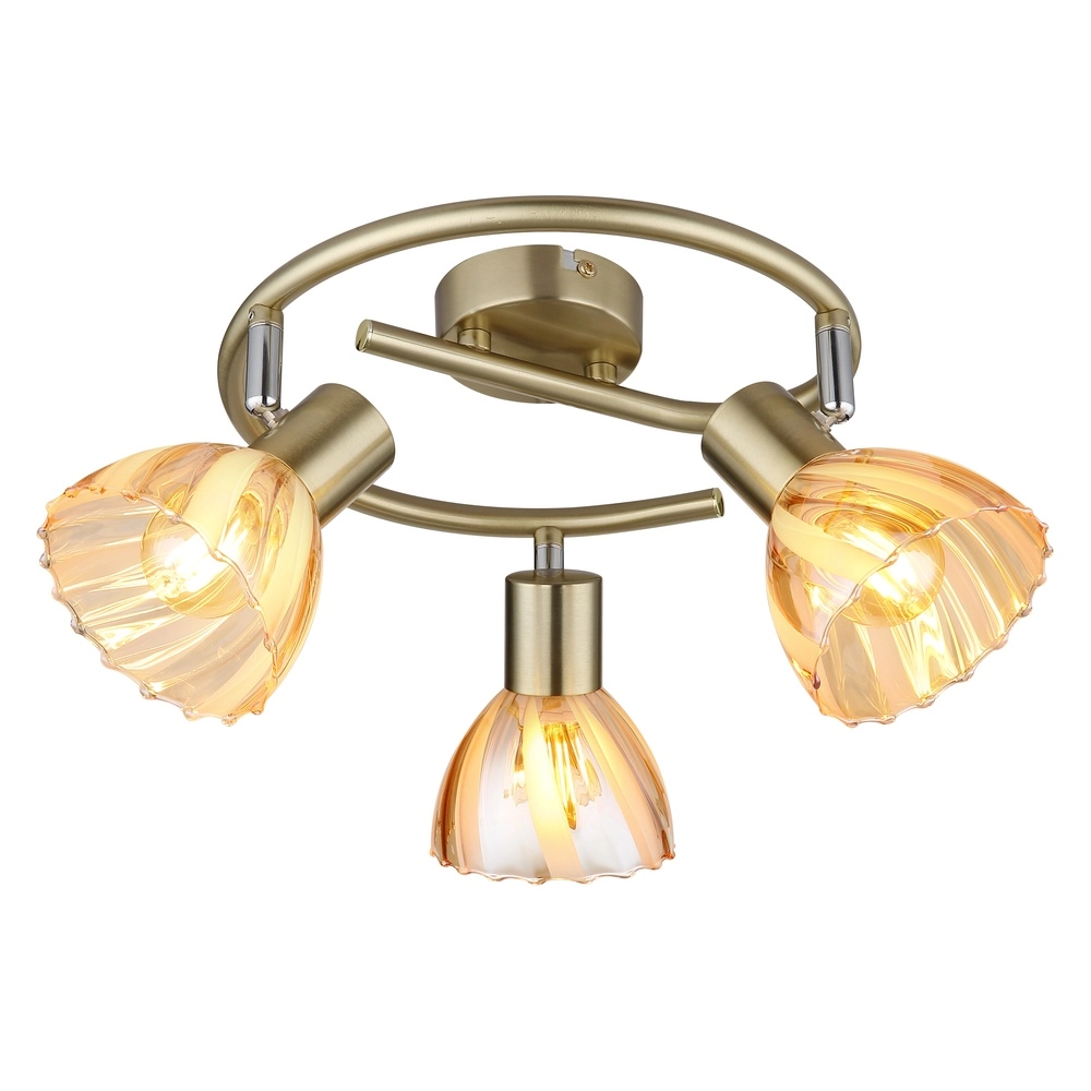 Ceiling lamp 3-lights Zachery Gold