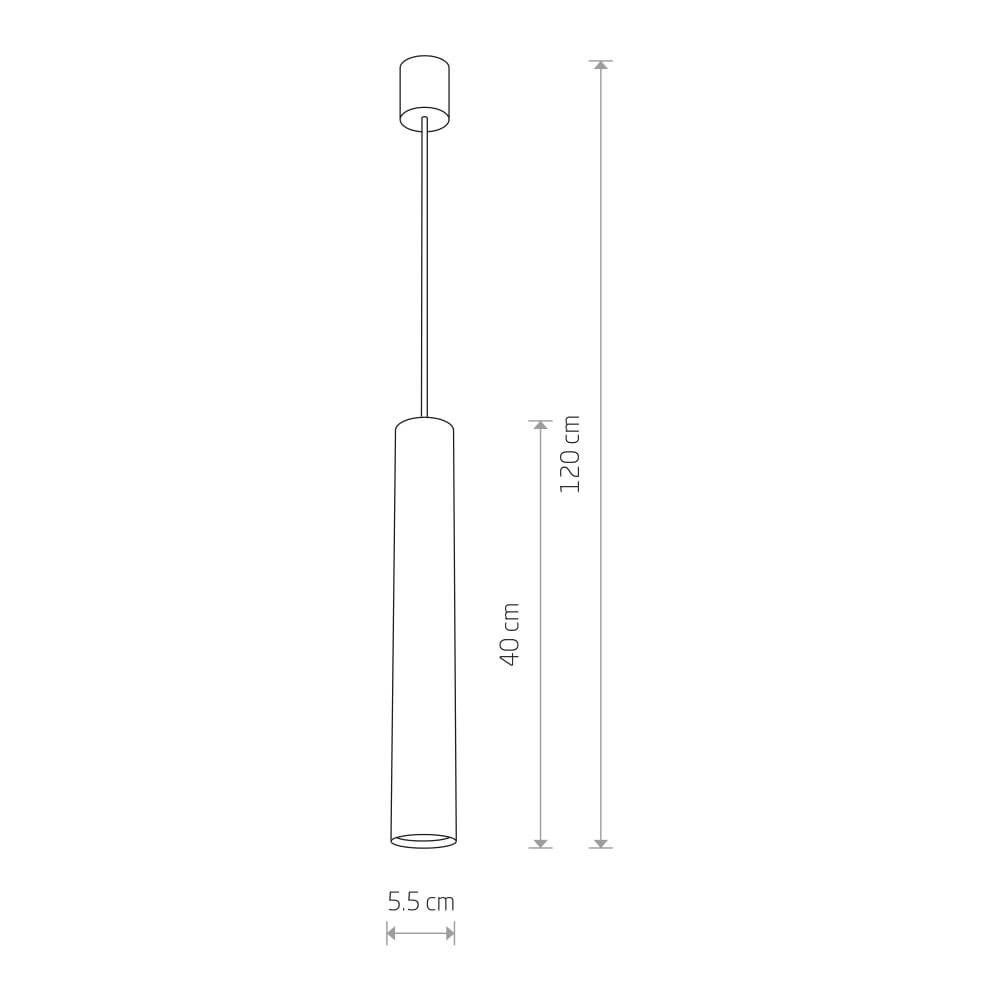 Sleek hanging lamp Eye black Lyora 5903139684194