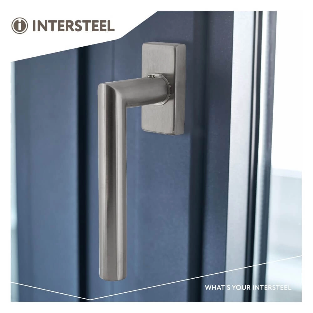 Window handle Jura rectangular rosette stainless steel Intersteel 8714186562291