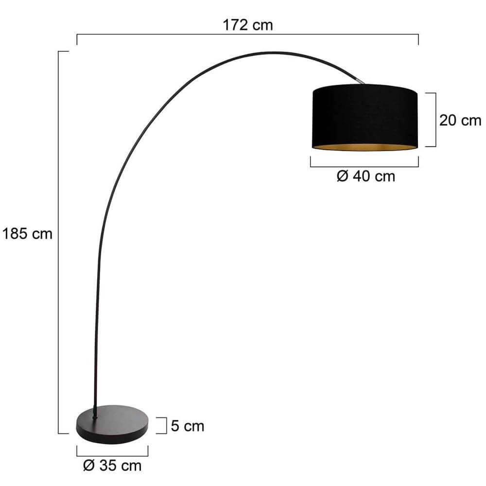 Arc lamp Solva black Steinhauer 8712746174762