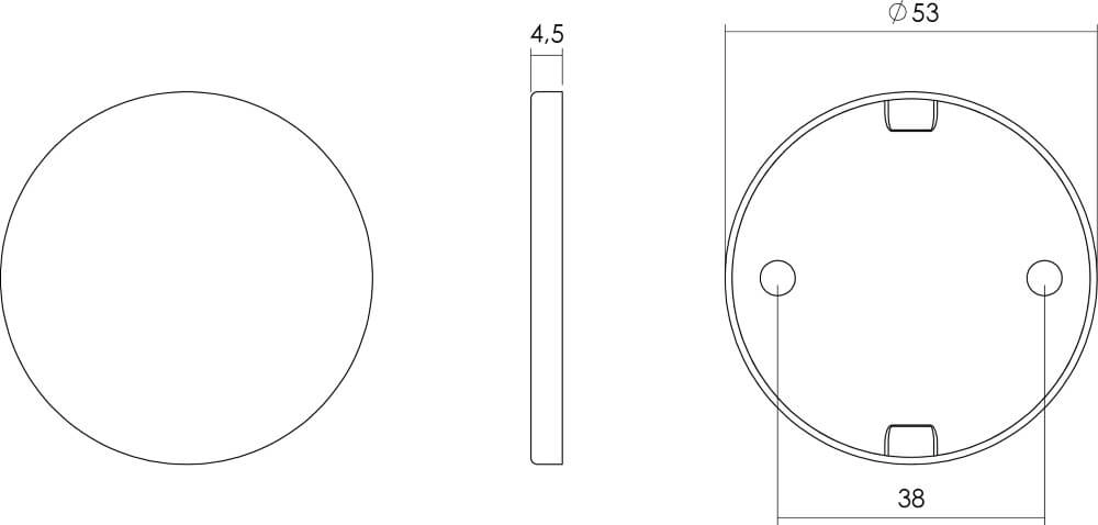 Flat rosette Tira concealed stainless steel Intersteel 8714186053010