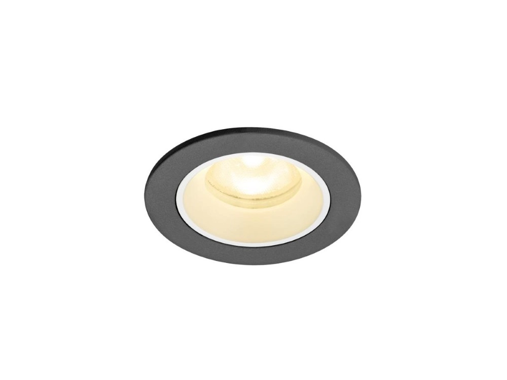 Recessed spotlight Numinos XS black/white 3000K - 55deg SLV 4024163314589
