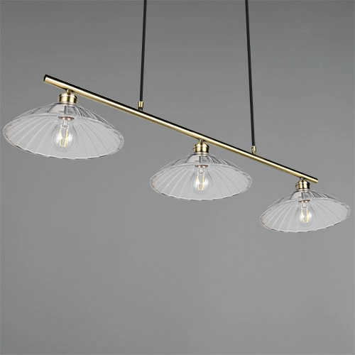 Classic pendant lamp Eluna 3-light old brass Trio 4017807682526