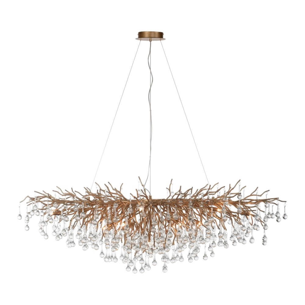 Large chandelier Icicle Antique brass Paul Neuhaus 4012248332917