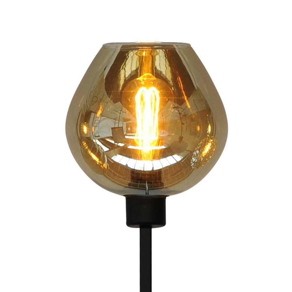 Floor lamp black Quinto Smoke with smoke glass Masterlight 8718121220062