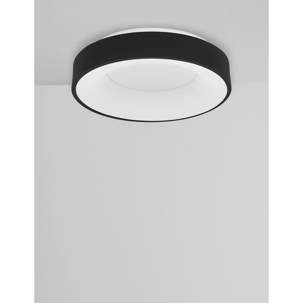 Ceiling lamp Rando Thin black Ø 38cm Lyora 5212017420039