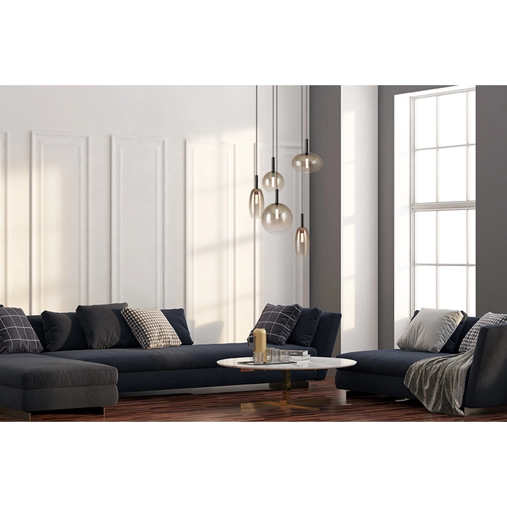 5L vide pendant lamp Lido Ball with gold-fading glass Masterlight 8718121335551