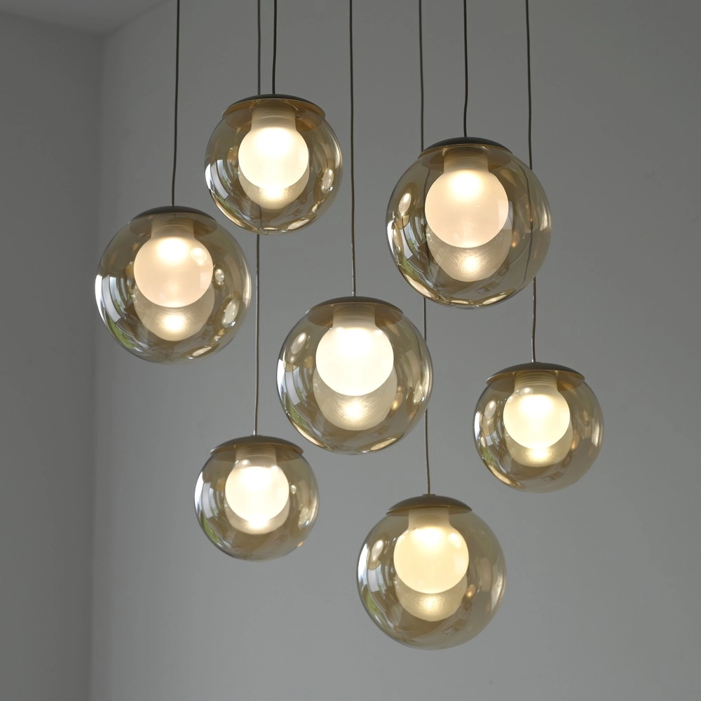 7-light pendant lamp Pure Popup Bronce Paul Neuhaus 4012248396681