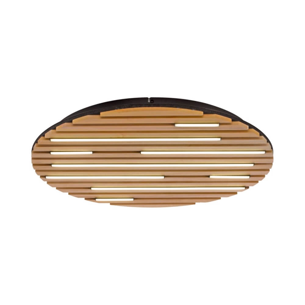 Round ceiling lamp Q-Akustik Ø 60cm wood Paul Neuhaus 4012248385364