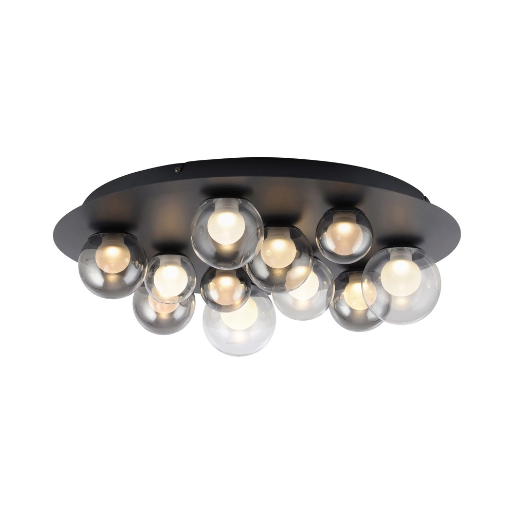 11-light ceiling lamp Pure Popup Mystic grey with smoke glass Paul Neuhaus 4012248397176