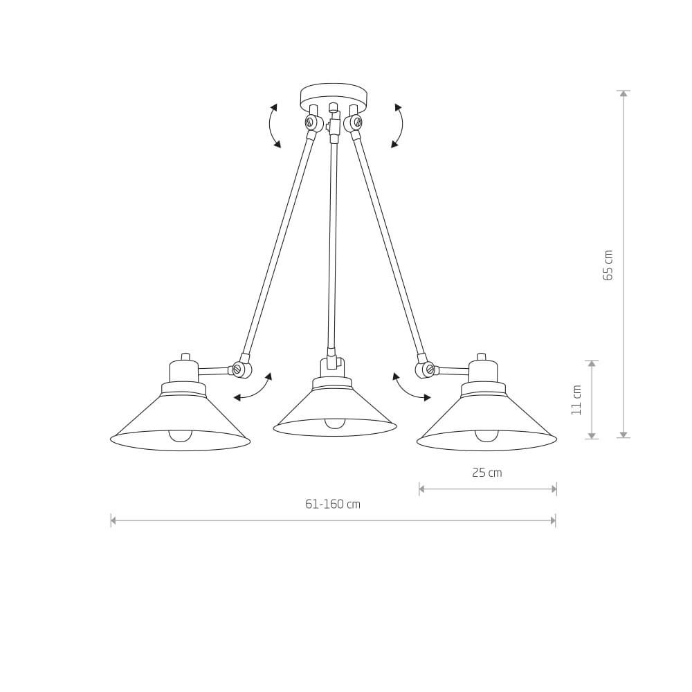 3-light ceiling lamp Techno Lyora 5903139914291