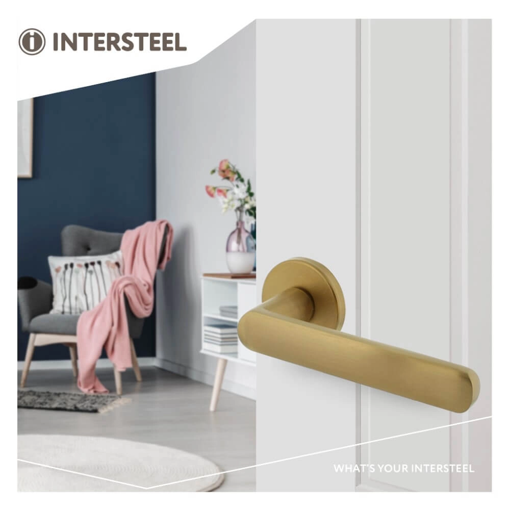 Door handle Sora rosette round brass Intersteel 8714186551158