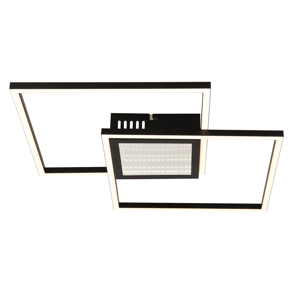 Modern ceiling lamp Saunders black square Globo 9007371475353