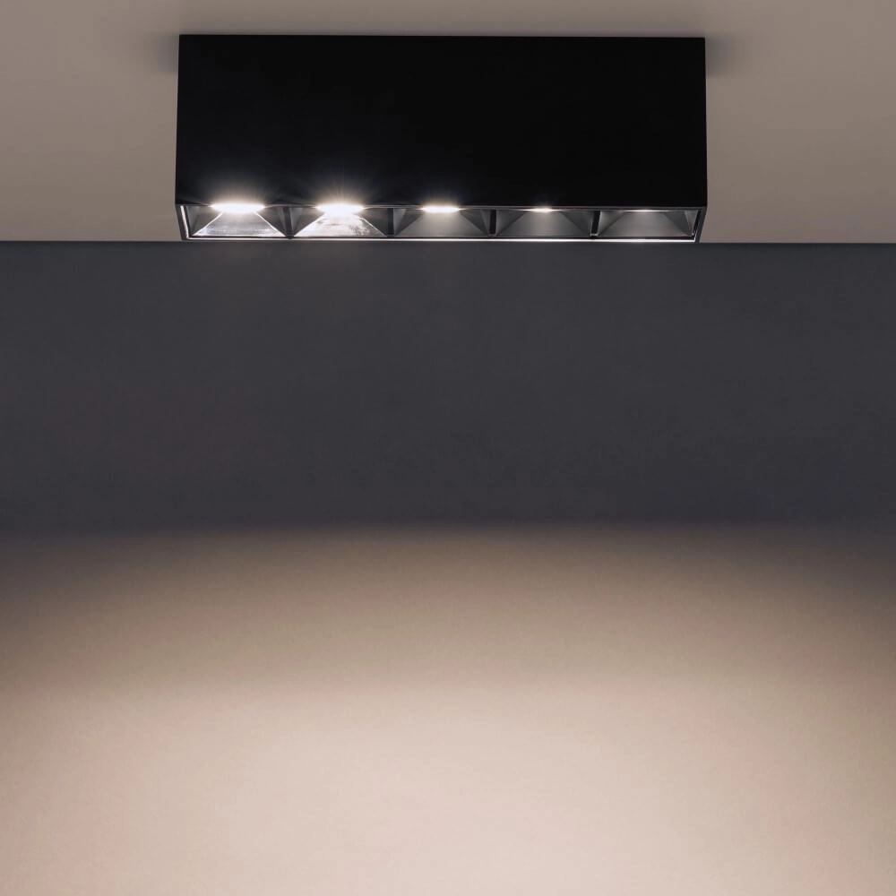 Black surface-mounted spotlight Midi Led 5x1 LEDs - 4000K Lyora 5903139100588