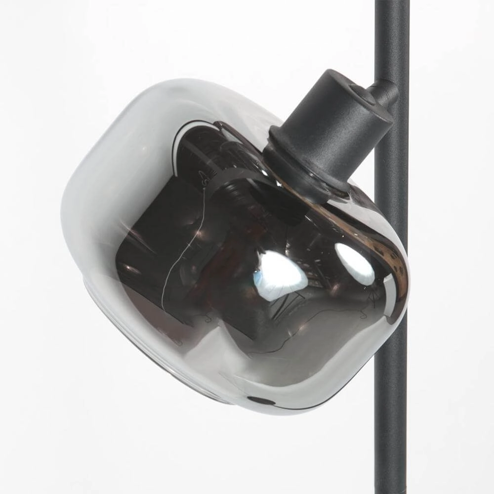 Black floor lamp Tenebris 2-light Steinhauer 8712746178159