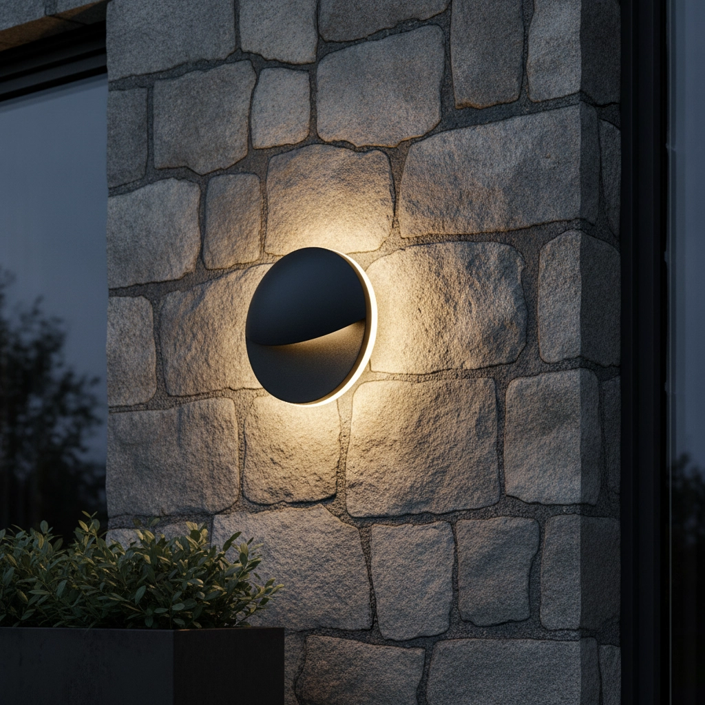 Sleek wall lamp Pan anthracite