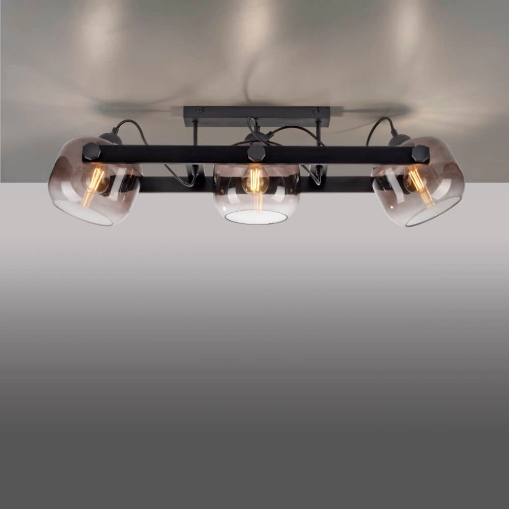 Ceiling lamp Cup 2.0 3-light smoke glass Just Light 4043689004743