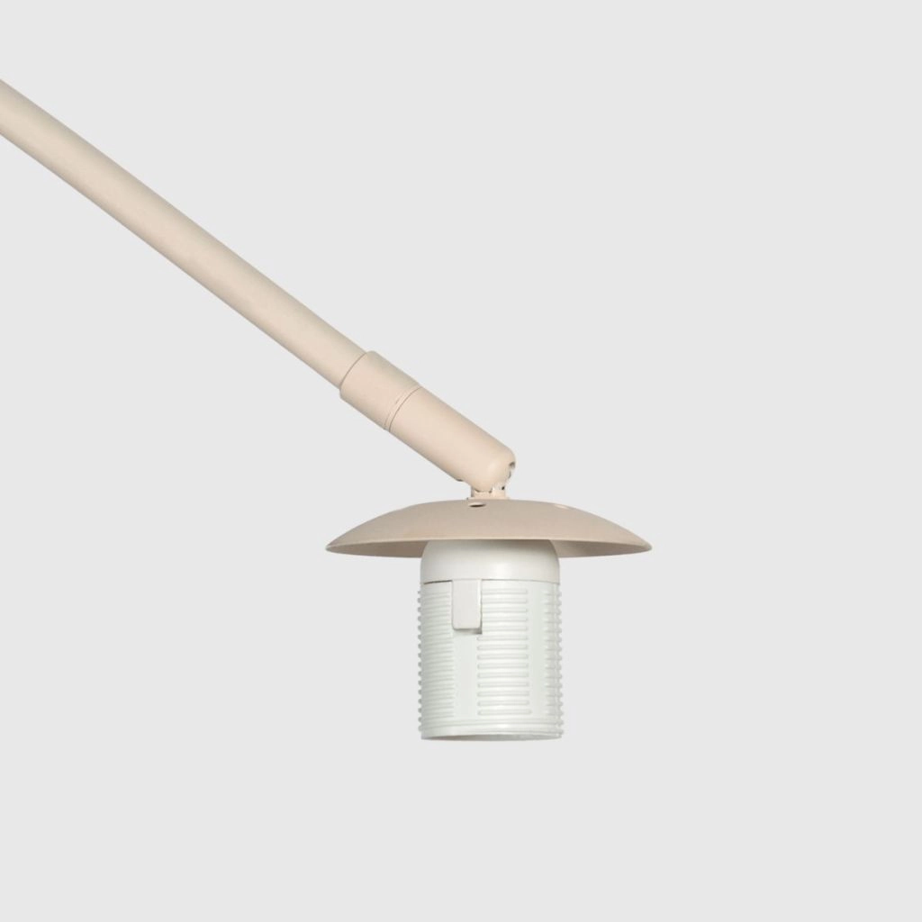 Arc lamp sand brown Silva Alba with white shade Ø60cm Steinhauer 8712746185720