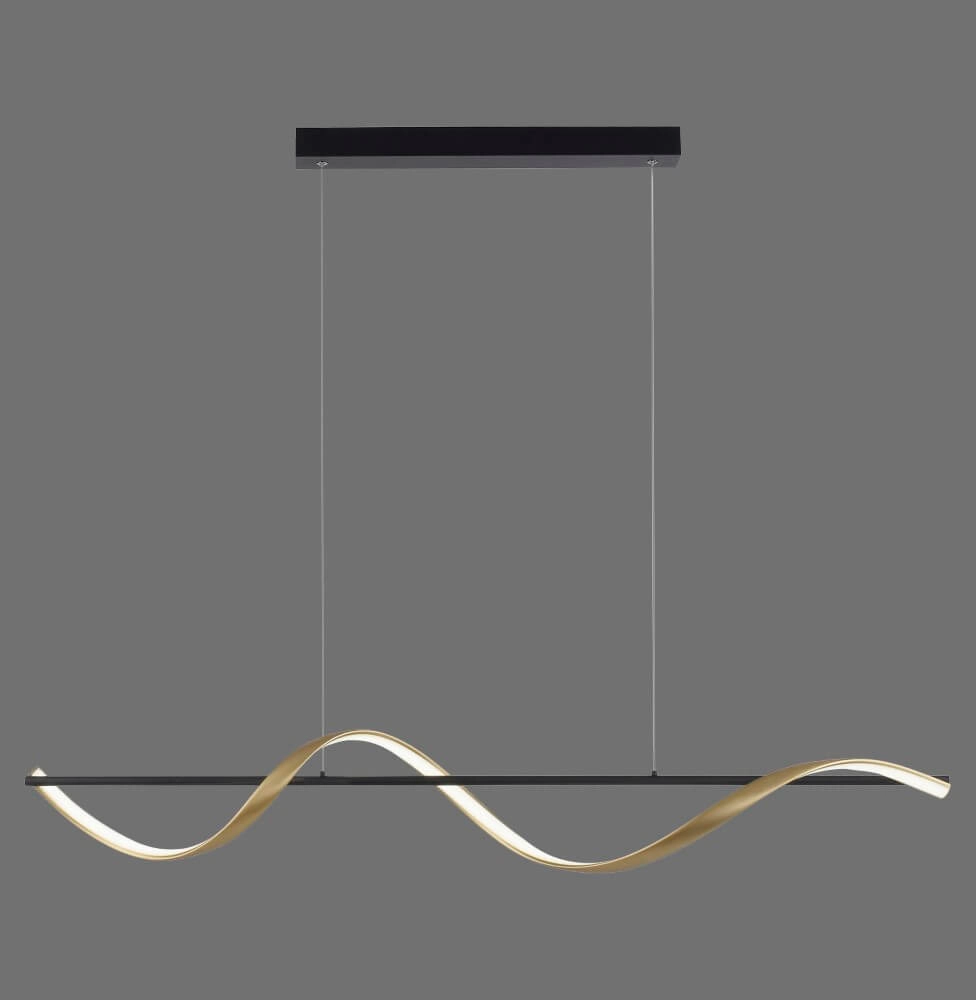 Wavy pendant lamp Q-Swing anthracite Paul Neuhaus 4012248373767