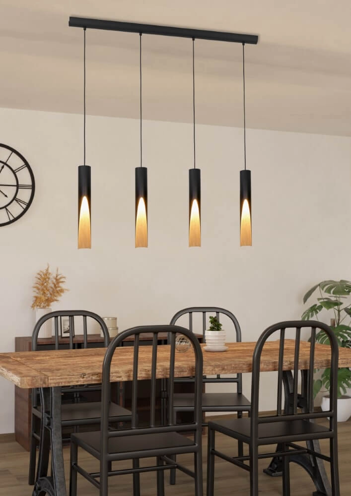 Cylinder pendant lamp Barbotto 4-light Eglo 9008606327973