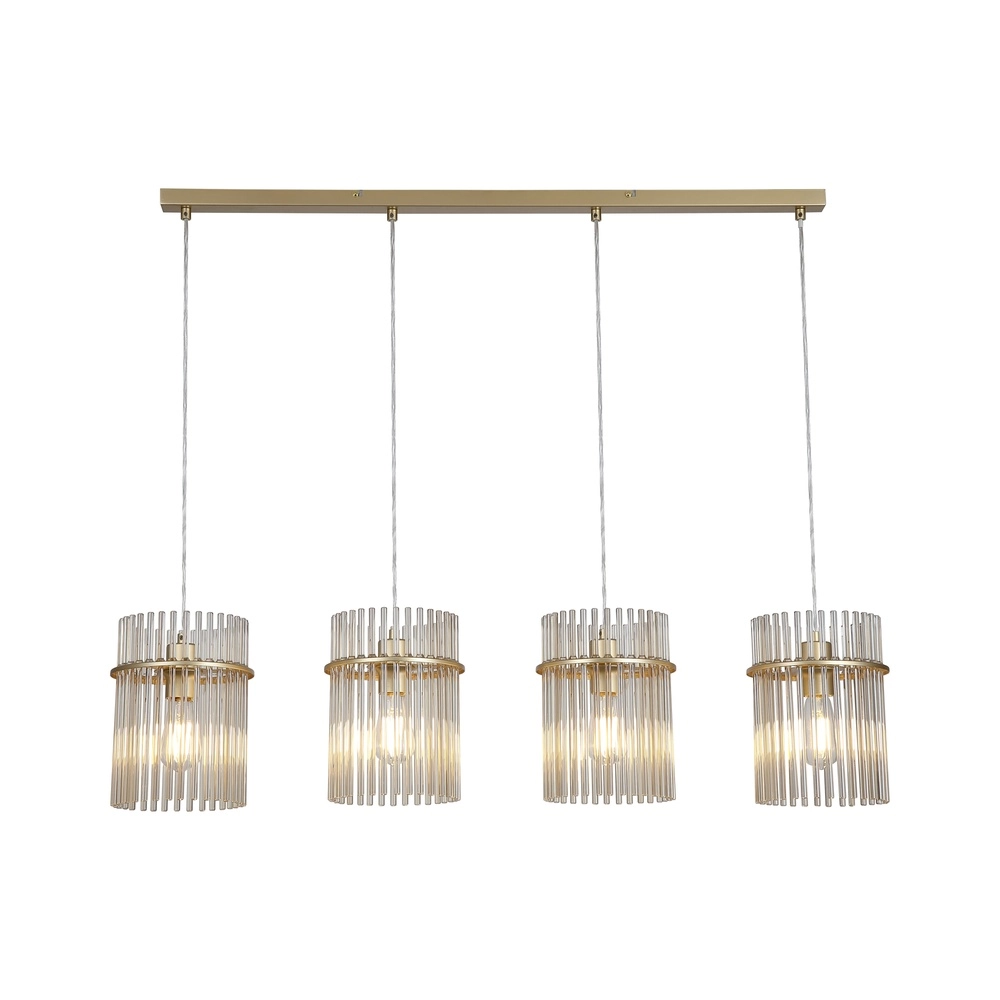 Pendant lamp Swizzle 4-light gold