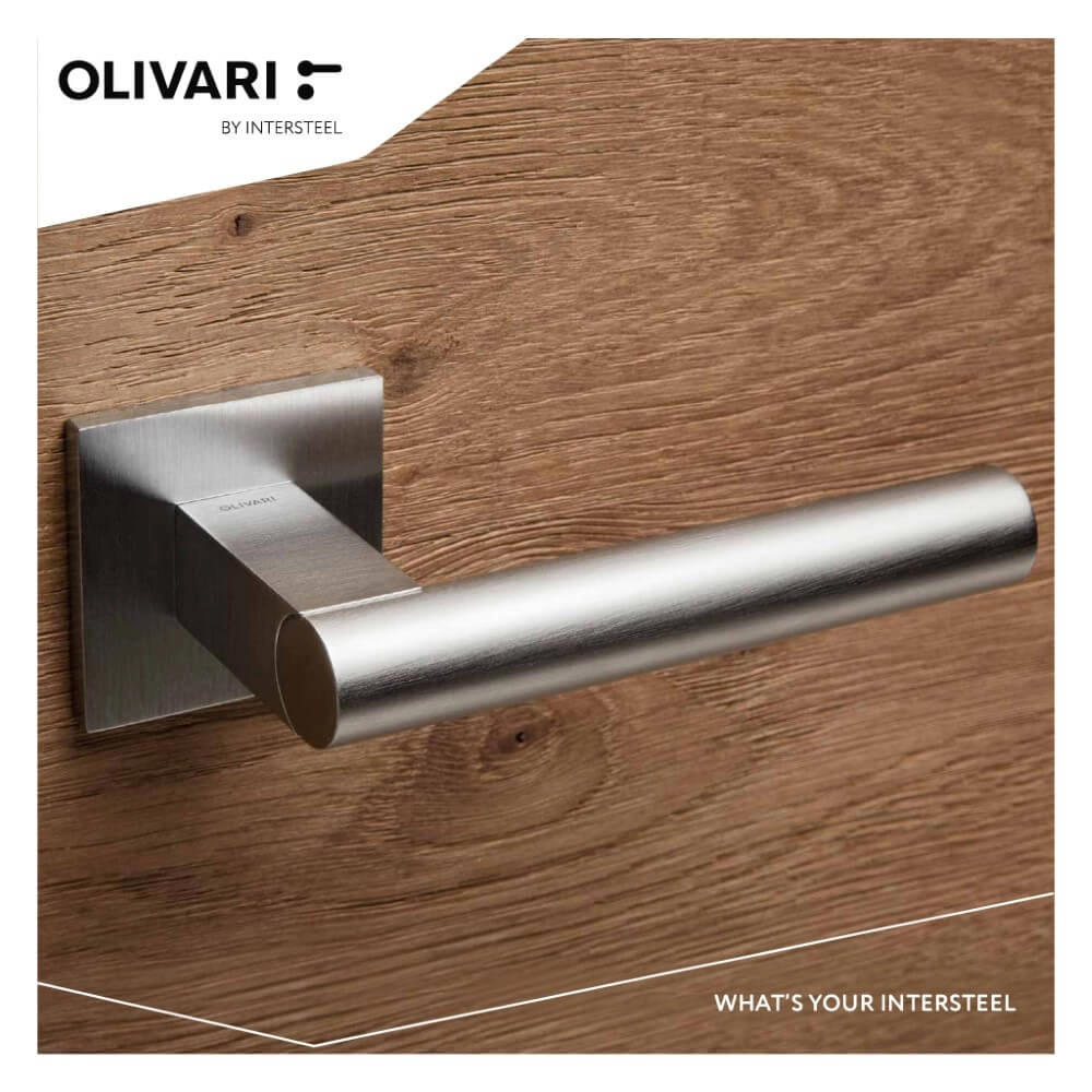Design door handle Euclide Q matt chrome Olivari 8714186477557