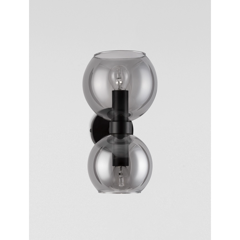 Wall lamp Palmer black with smoke glass Lyora 5212017430939