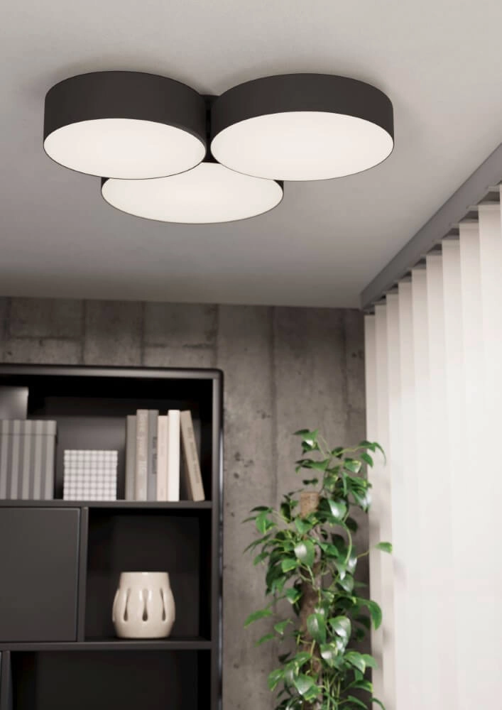 Led ceiling light Barbano-Z 3-light - black Eglo 9008606274185