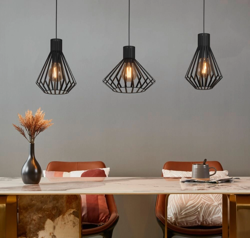 Wire hanging lamp Basidano 3x E27 Stars of Light 9008606239023