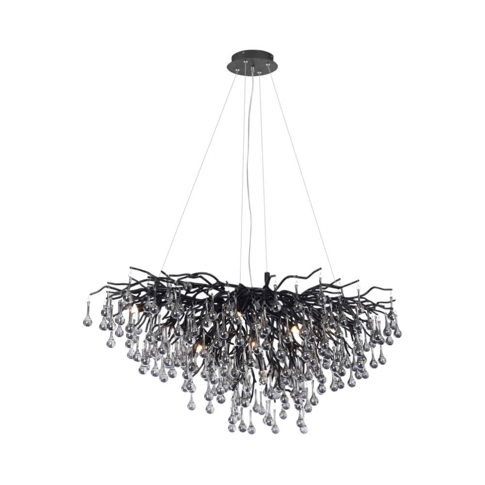Unique chandelier Icicle black Paul Neuhaus 4012248377567