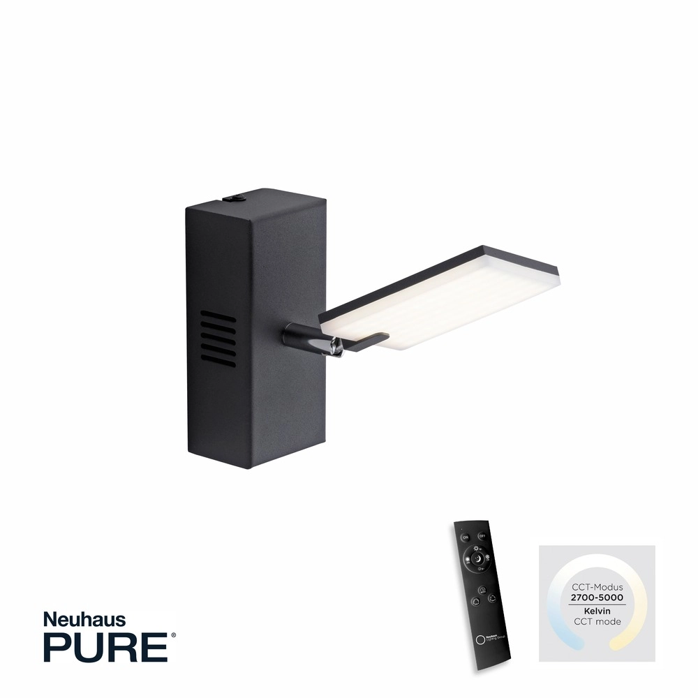 Led wall lamp Pure Mira Switch - Black Pearl Paul Neuhaus 4012248359426